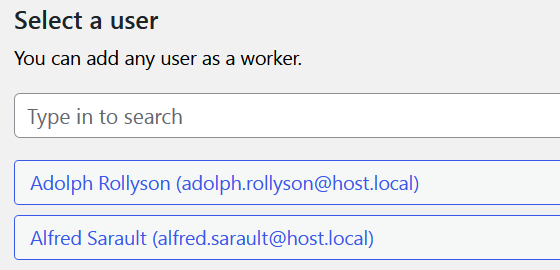 Create a new worker account